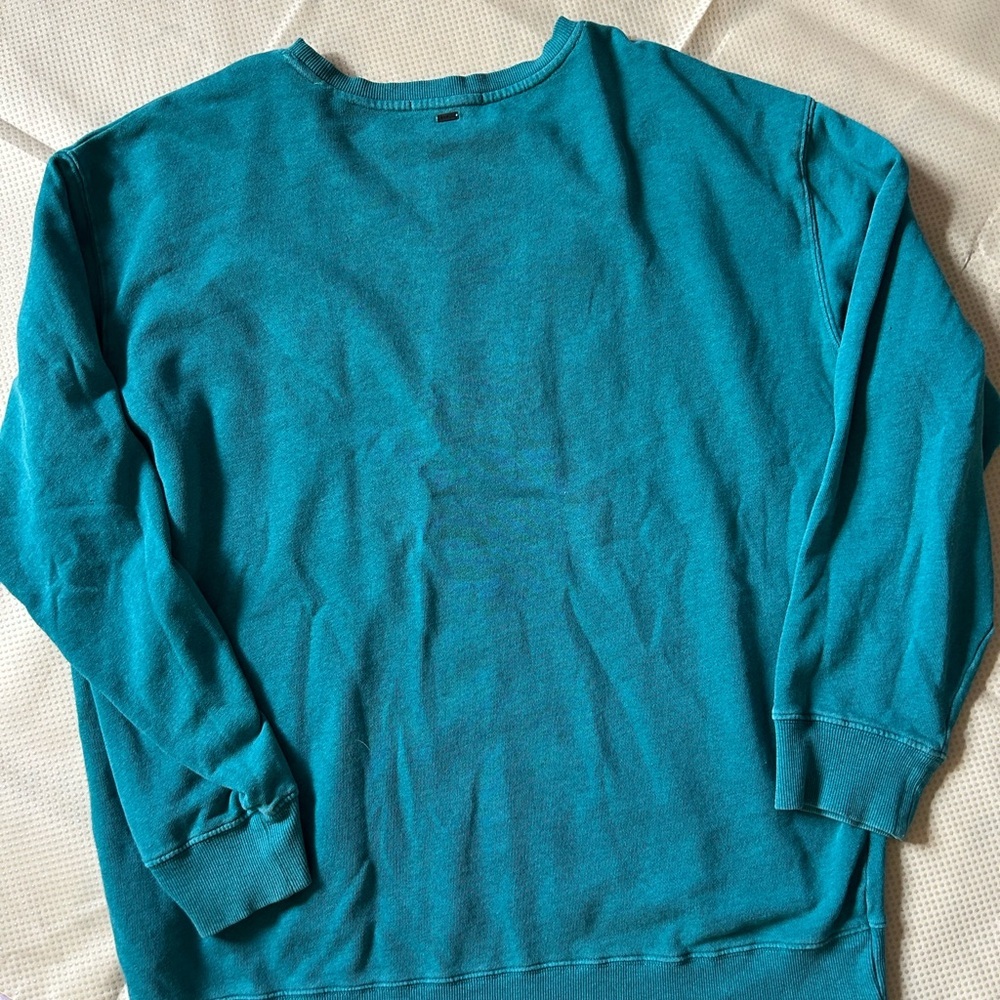 O'Neill women’s Vibrant Teal Crewneck Sweater - Picture 4 of 4